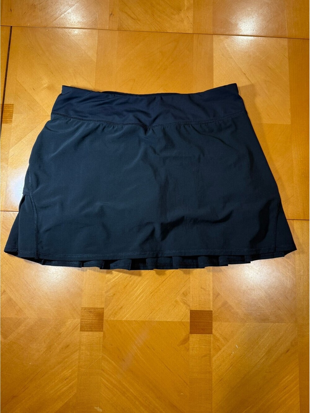 Lululemon Black Pace Rival Tiered Pleated Tennis Golf Skirt Zipper Pocket